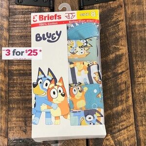 Bluey  boys cotton Briefs Size 8 Bluey character